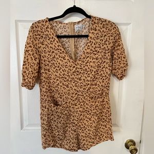 Princess Polly Leopard print romper size 6 fits true to size